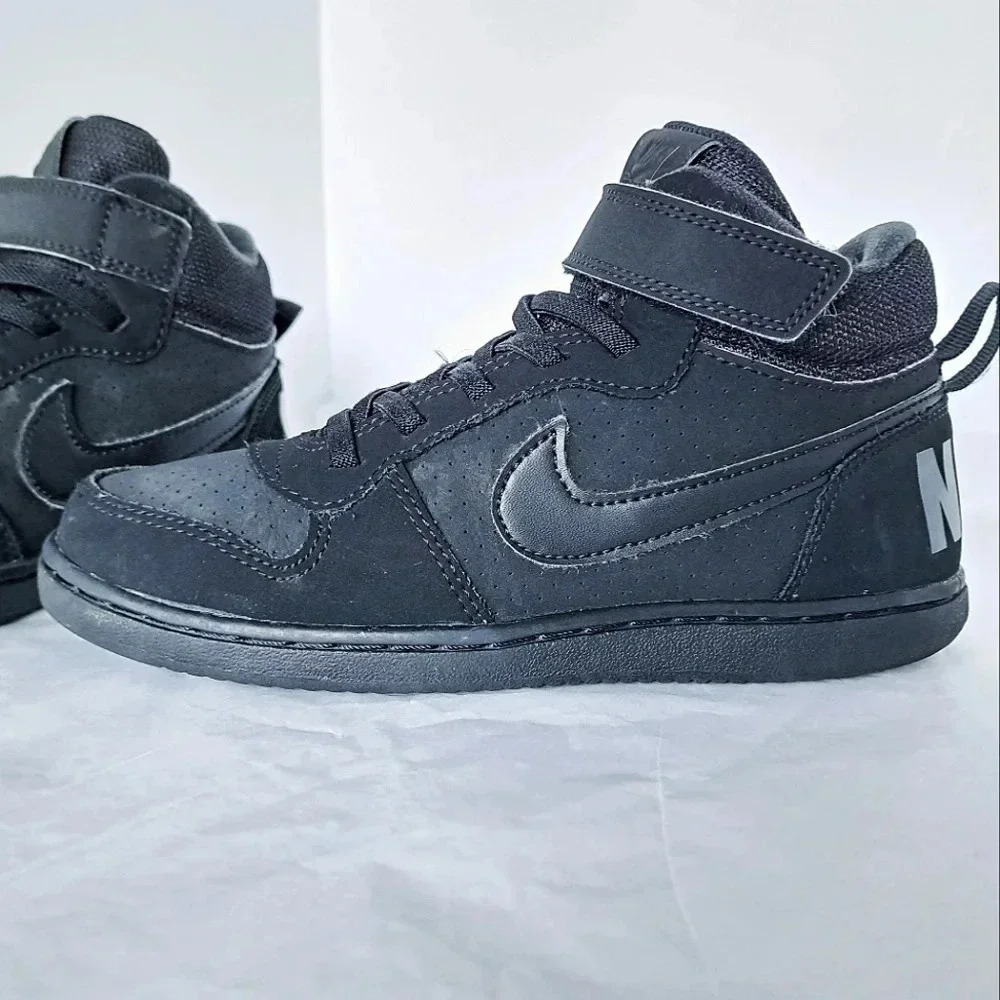 Nike PS Court Borough 2 Mid Black 1.5Y (21cm)